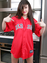 Amazing teen star Autumn Riley is a sexiest fan of Red Sox