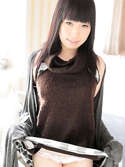Cute skinny girl Chiharu Yoshino loves her asian body