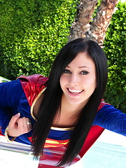 Mild mannered nerd Catie Minx reveals her super naughty powers as Supergirl