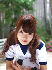 Manami Sato Asian in sports equipment canÂ´t wait to play ball